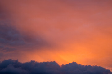 Abstract Cloudscape Background at Dawn or Dusk in Hawaii.