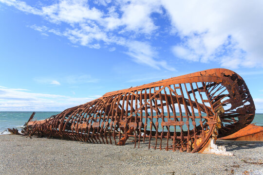 Wreckages On San Gregorio Beach, Chile Historic Site