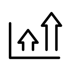 Growth Graph Icon Vector Symbol Design Illustration
