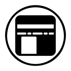 Obraz premium kaaba black glyph icon