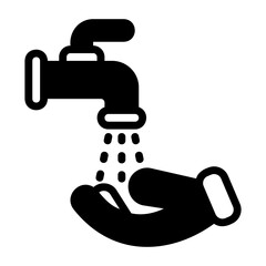 wudu black glyph icon