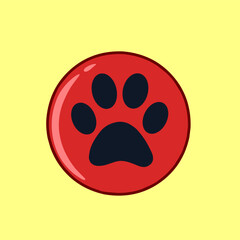 Fototapeta premium image of a dog's paw icon