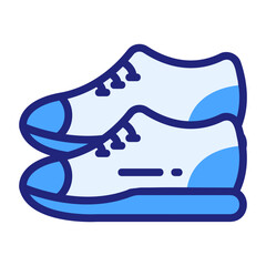 footwear blue icon