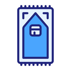 prayer mat blue icon