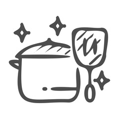 cookware handdrawn icon