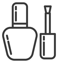 Nail polish icon. Manicure symbol. Beauty salon sign