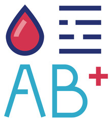 Obraz premium Blood type icon. Medical classification group symbol