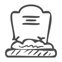 cemetery handdrawn icon