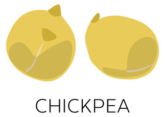 Chickpea icon. Green beans. Cooking food ingredient