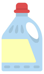 Chemical detergent plastic bottle. Cartoon cleaner icon