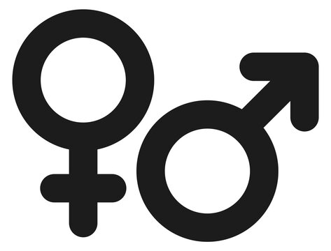 Gender symbol. Male and female signs. Man and woman icon