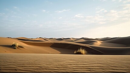 Sand dunes in the desert Generative AI