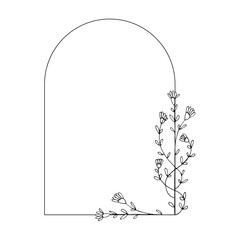 frame with flowers for your text