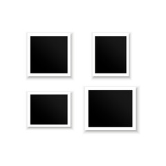 Photo frame. Photo realistic vector makeup. Vector illustration.