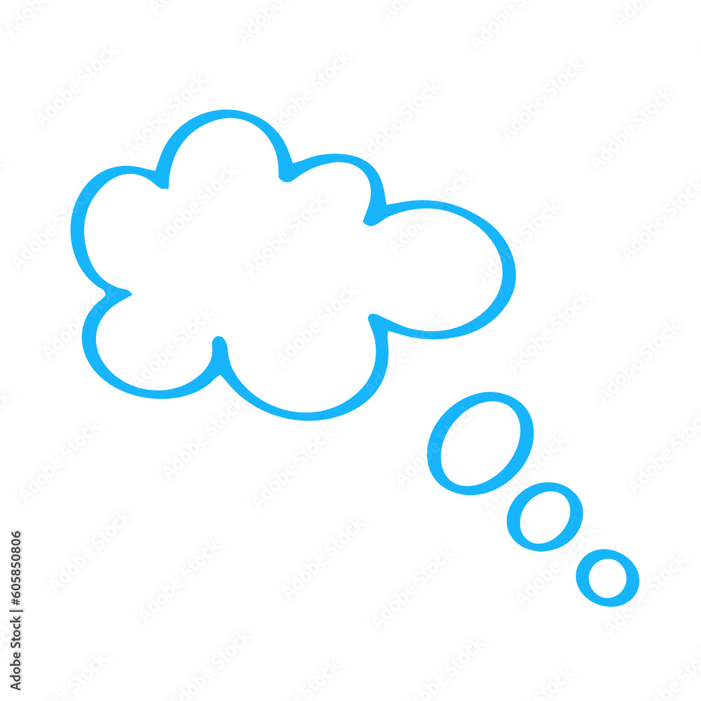 Poster simple cloud computing concept hand drawn
