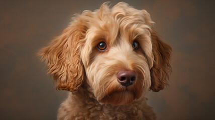 A Generative AI Illustration of A Baby Labradoodle