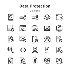 icons collection on data protection and related topic
