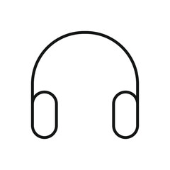 Editable Icon of Headphones, Vector illustration isolated on white background. using for Presentation, website or mobile app