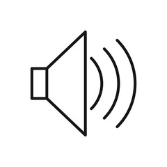 Editable Icon of Speaker Sound Symbol, Volume Control, Vector illustration isolated on white background. using for Presentation, website or mobile app