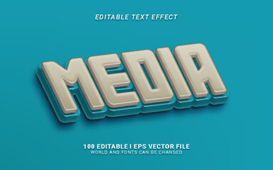 media 3d style text effect