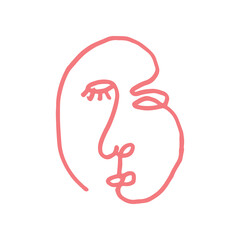 Fototapeta premium abstract woman face element