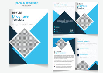 Emergency medical services creative medical bifold brochure design template 