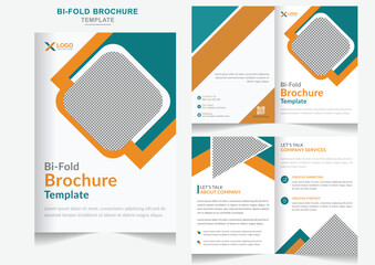 Emergency medical services creative medical bifold brochure design template 
