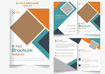 Emergency medical services creative medical bifold brochure design template 