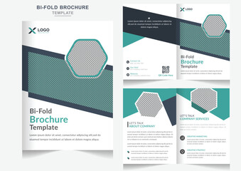 Health care Bi-fold Brochure Template Multipurpose company profile back and inside pages Template