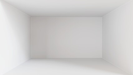 白色の箱・部屋のシンプルな3D背景テンプレート
