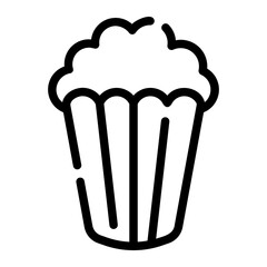 popcorn Line Icon
