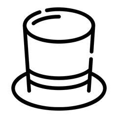 top hat Line Icon