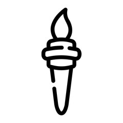 torch Line Icon