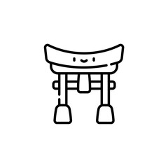 torii icon with black color