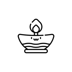 candle icon with black color