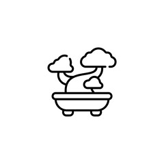 bonsai icon with black color