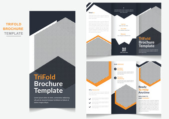 Professional corporate modern business trifold brochure design, Creative corporate modern business trifold brochure template