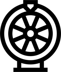 Obraz premium roulette icon with black color