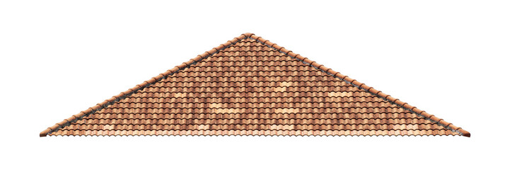 Mockup hip roof orange tile pattern