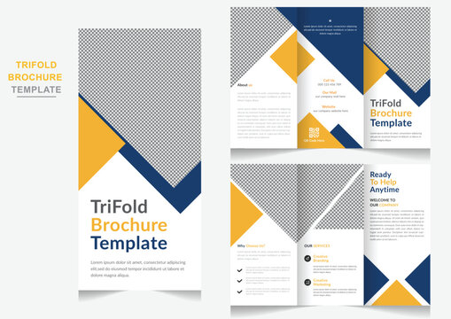 Corporate business trifold brochure Creative and Professional tri-fold brochure vector design
