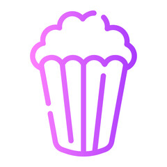 popcorn Line Gradient Icon