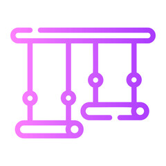 trapeze Line Gradient Icon