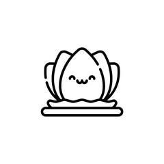 lotus icon with black color