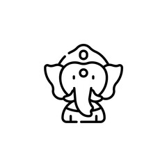 ganesha icon with black color