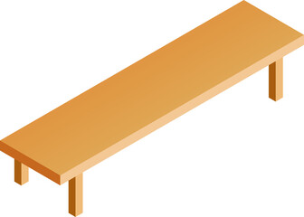 bench isometric icon