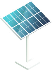 solar cell isometric illustration
