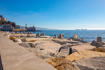 rochas da praia Acapulco De Viña Del Mar, chile  Castillo Wulff