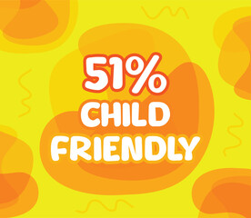 square shape banner vector, illustration of 51% GMO percentage. interesting gradation design with child theme.