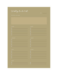 (Winter) daily Weekly to do list planner. 