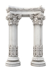 antique column isolated on white